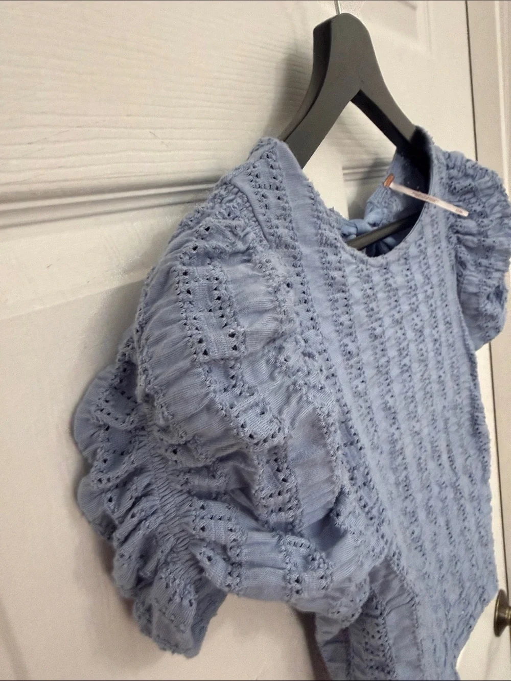 Free People women’s Star Struck Light Blue Tie-Back top